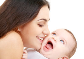 Happy Mom with Healthy Baby