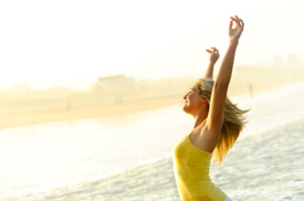 Woman at beach