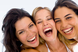 women laughing 