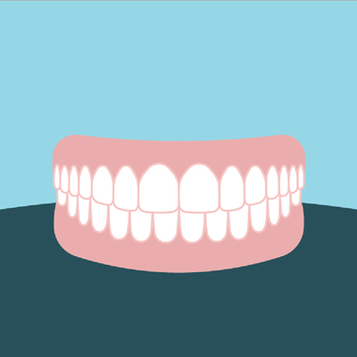 An illustration of dentures.