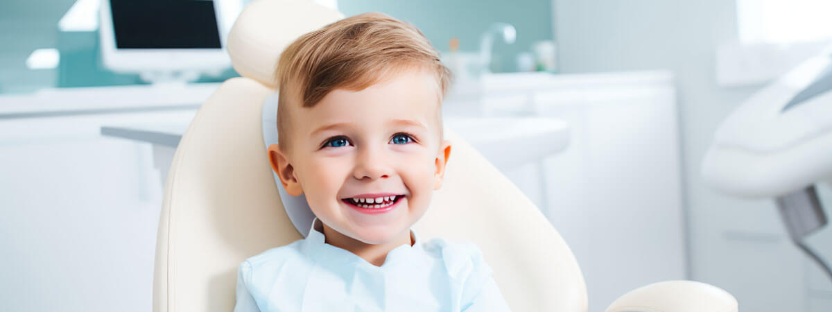 child in dental chair