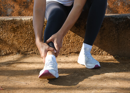 Woman with sciatica pain