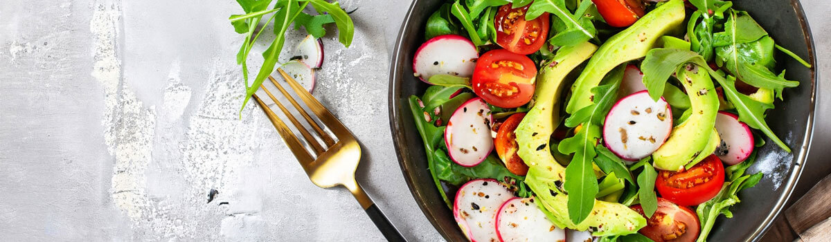 Colorful and healthy salad