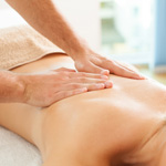 Woman receiving massage therapy