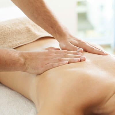 Woman receiving massage therapy