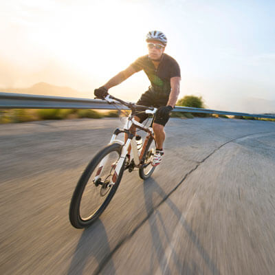 person riding bike