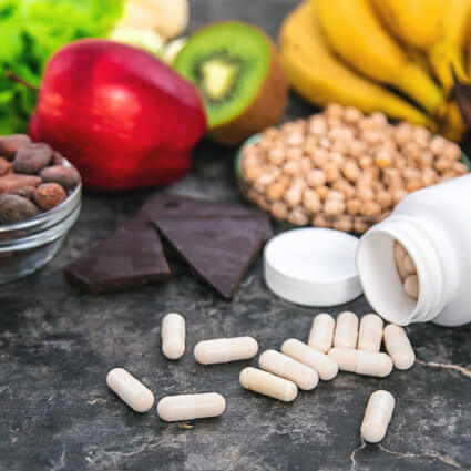 healthy food and supplements