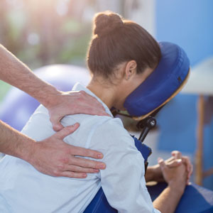 Patient getting massage