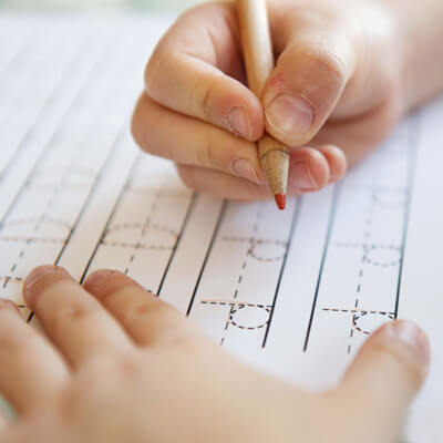 Child writing letters