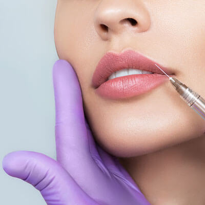 Closeup injectable fillers