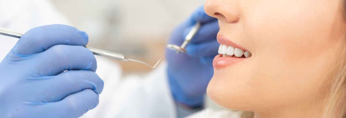 Woman at dentist