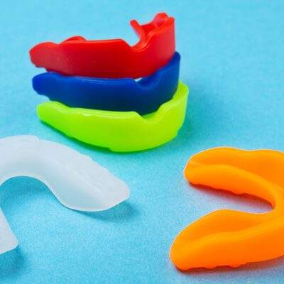 custom mouthguards on a table