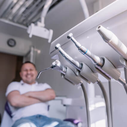 Man in dental chair