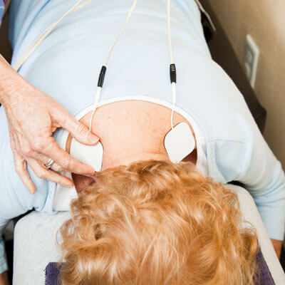 Electrical stimulation therapy on neck