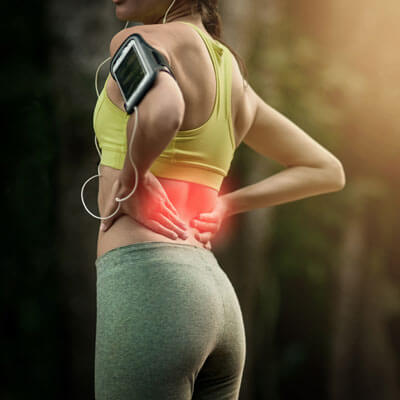 Female runner lower back pain