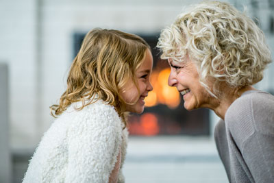 Little girl with grandma