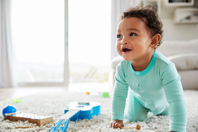 Baby crawling