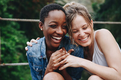 Ladies laughing