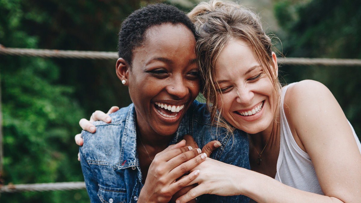 Friends laughing