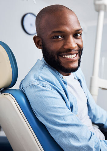 Man in dental chair