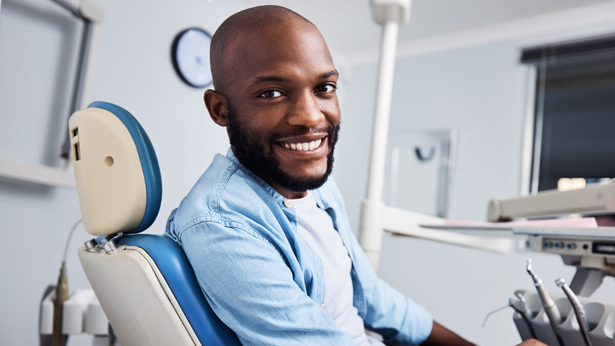 Man in dental chair