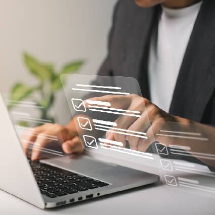 holographic display over laptop