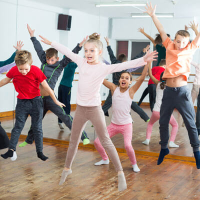 Children in dance class