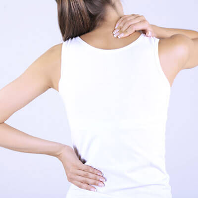 woman with back pain