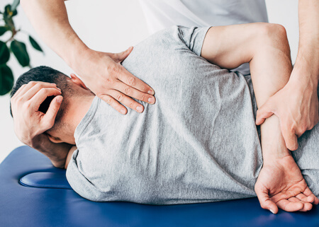 Man getting an adjustment
