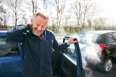 Man with whiplash after car crash