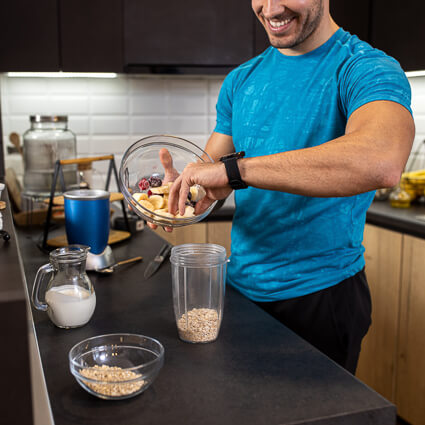 Man preparing food
