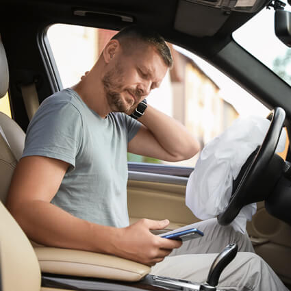 Man in auto accident