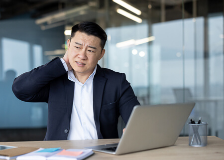 Man with neck pain