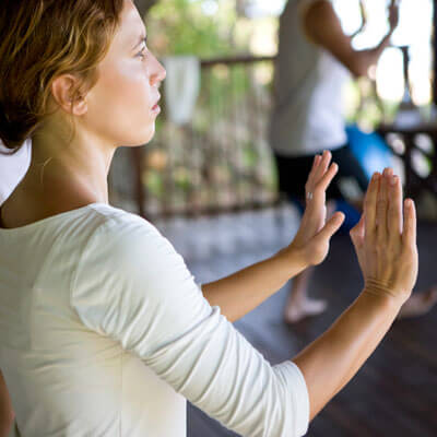 outdoor tai chi class