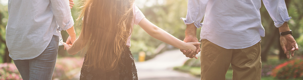 Family holding hands