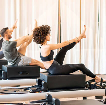 woman in a pilates class