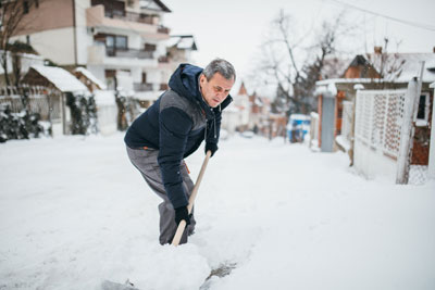 Shoveling snow