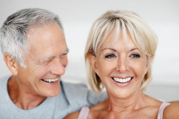 smiling older couple