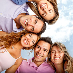 Group of people smiling