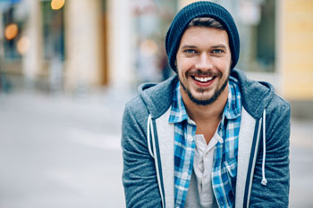 Young man with beard and moustache