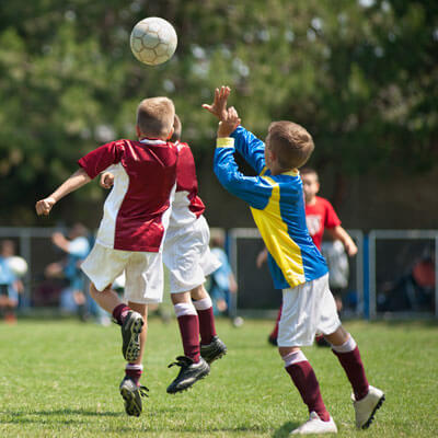 kids playing soccer