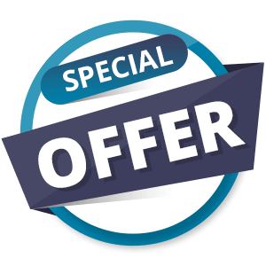 special offer blue banner