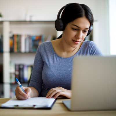 person working at a desk