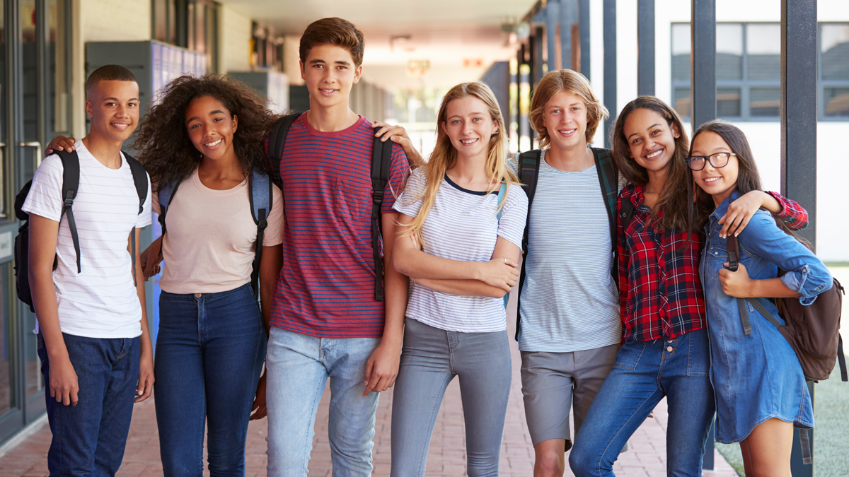 Group of teens