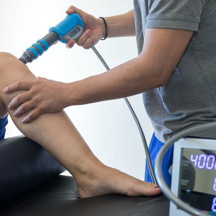 Shockwave therapy on knee