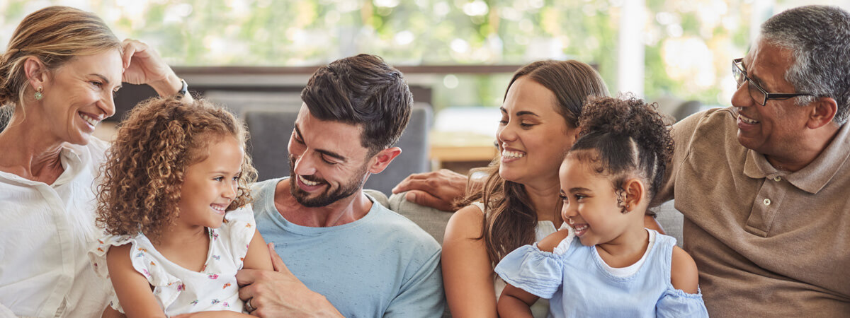 Family smiling
