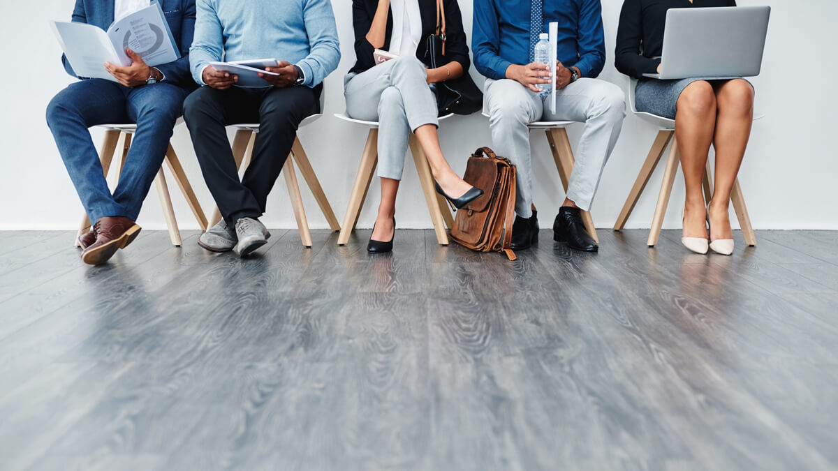 Patients sitting in a waiting room