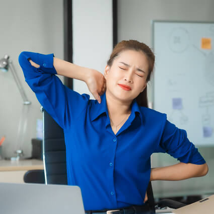 Woman with back pain