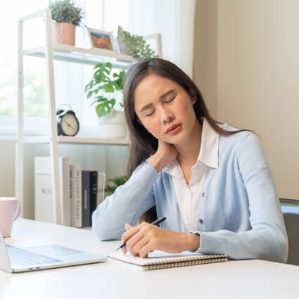Woman with Neck Pain