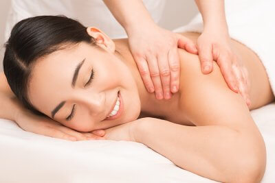 woman having a relaxing massage